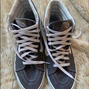 Grey high top vans